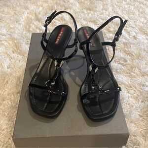 Prada AUTHENTIC Black Women's Sandals. Size 6.5 with box